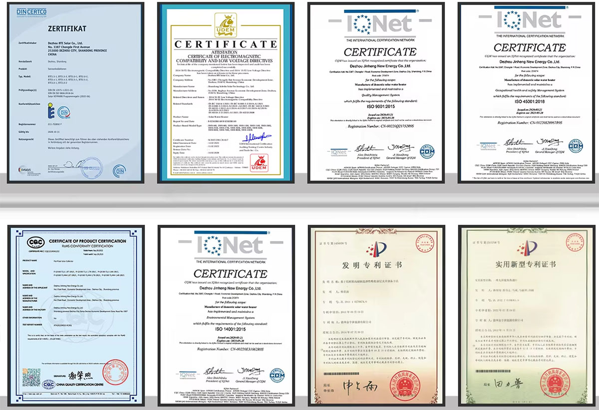 Sistema di riscaldamento solare dell'acqua pressurizzato diviso Sistema di riscaldamento solare dell'acqua pressurizzato diviso